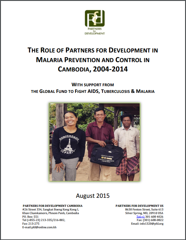 The Role of Partners for Development in Malaria Prevention and Control in Cambodia, 2004-2014